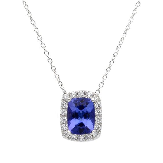 Collana Gioielleria Dossena  Donna in Oro bianco Tanzanite 1.55 Ct COOR-236-253 - COOR-236-253